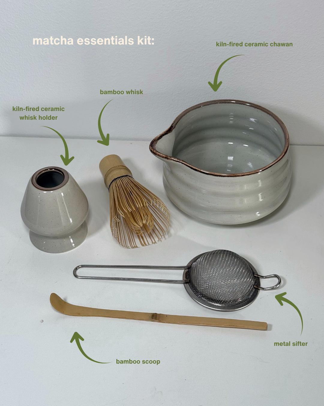 The Everyday Essentials Matcha Kit Bundle (5pcs)