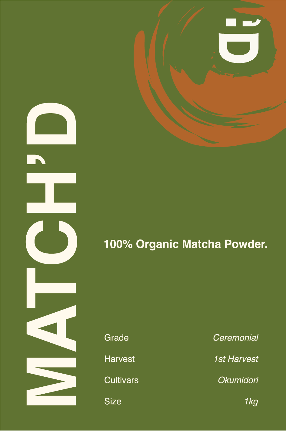1kg Organic Ceremonial Matcha Powder (1st Harvest)