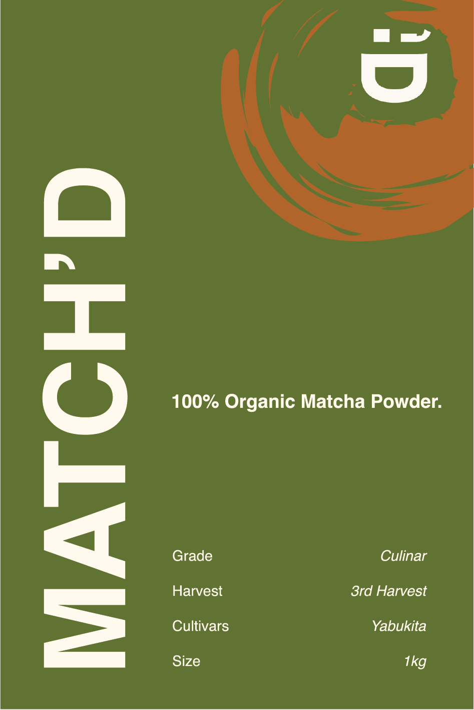 1kg Organic Culinary Matcha Powder (3rd Harvest)