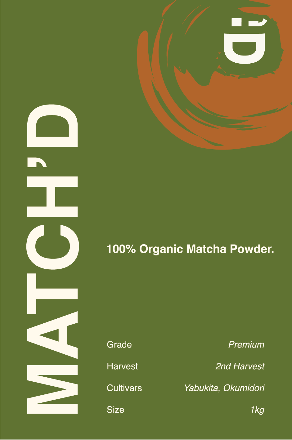 1kg Organic Premium Matcha Powder (2nd Harvest)